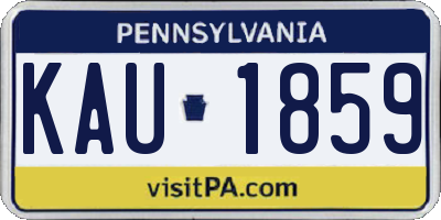 PA license plate KAU1859