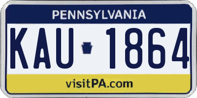PA license plate KAU1864