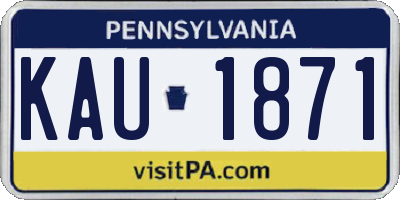 PA license plate KAU1871
