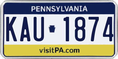 PA license plate KAU1874