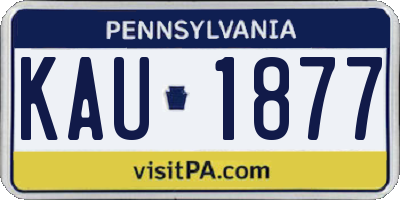 PA license plate KAU1877