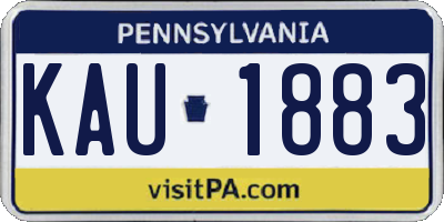 PA license plate KAU1883