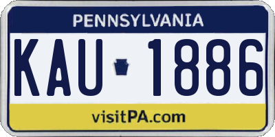 PA license plate KAU1886
