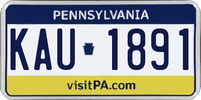 PA license plate KAU1891