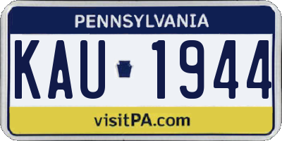 PA license plate KAU1944
