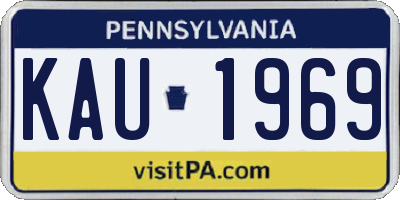 PA license plate KAU1969