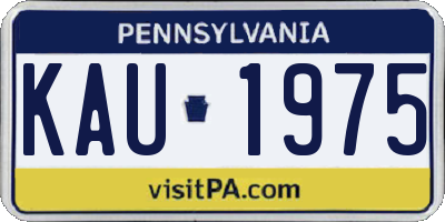 PA license plate KAU1975