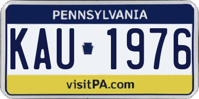 PA license plate KAU1976