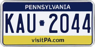 PA license plate KAU2044