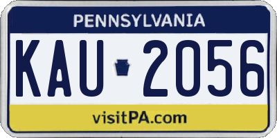 PA license plate KAU2056
