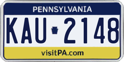 PA license plate KAU2148