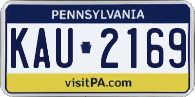 PA license plate KAU2169