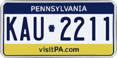PA license plate KAU2211