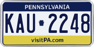 PA license plate KAU2248