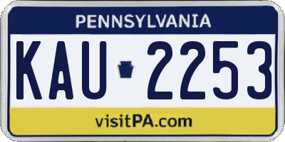 PA license plate KAU2253