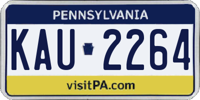 PA license plate KAU2264
