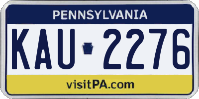 PA license plate KAU2276