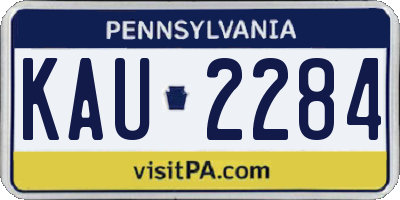 PA license plate KAU2284