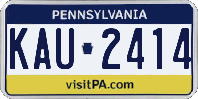 PA license plate KAU2414