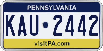 PA license plate KAU2442