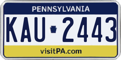 PA license plate KAU2443