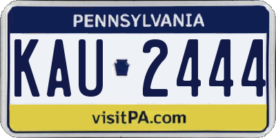 PA license plate KAU2444