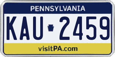 PA license plate KAU2459