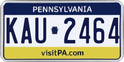 PA license plate KAU2464
