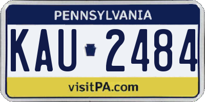 PA license plate KAU2484