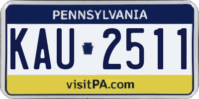 PA license plate KAU2511
