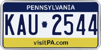 PA license plate KAU2544