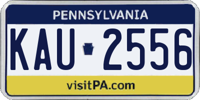 PA license plate KAU2556