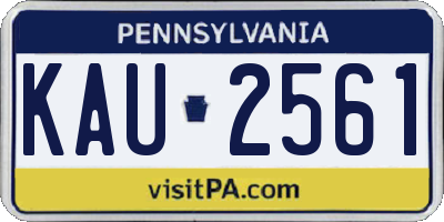 PA license plate KAU2561