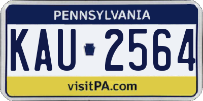 PA license plate KAU2564