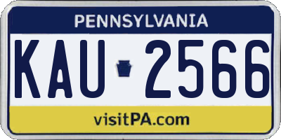 PA license plate KAU2566