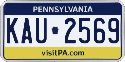 PA license plate KAU2569