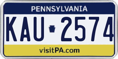 PA license plate KAU2574