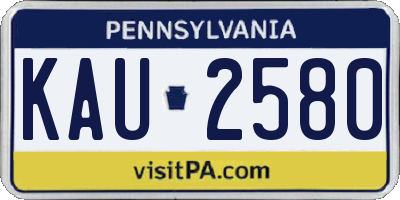 PA license plate KAU2580