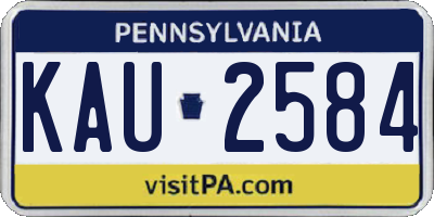 PA license plate KAU2584