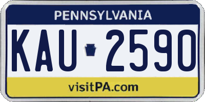PA license plate KAU2590