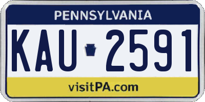 PA license plate KAU2591