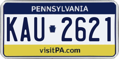 PA license plate KAU2621