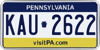 PA license plate KAU2622