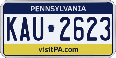 PA license plate KAU2623