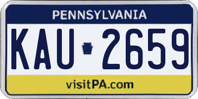 PA license plate KAU2659