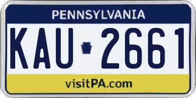 PA license plate KAU2661