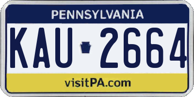 PA license plate KAU2664