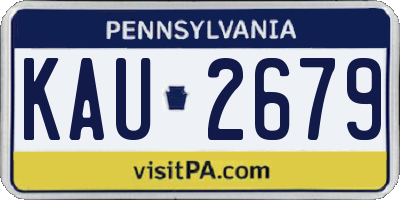 PA license plate KAU2679