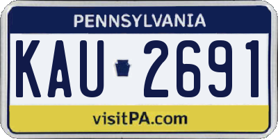 PA license plate KAU2691