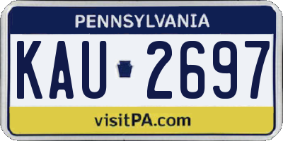 PA license plate KAU2697